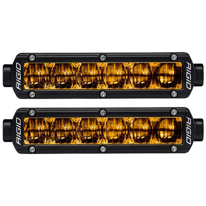 Rigid Industries 906704 RIGID INDUSTRIES SR-Series DOT/SAE J583 6 Inch Selective Yellow LED Fog Light Pair For Auto