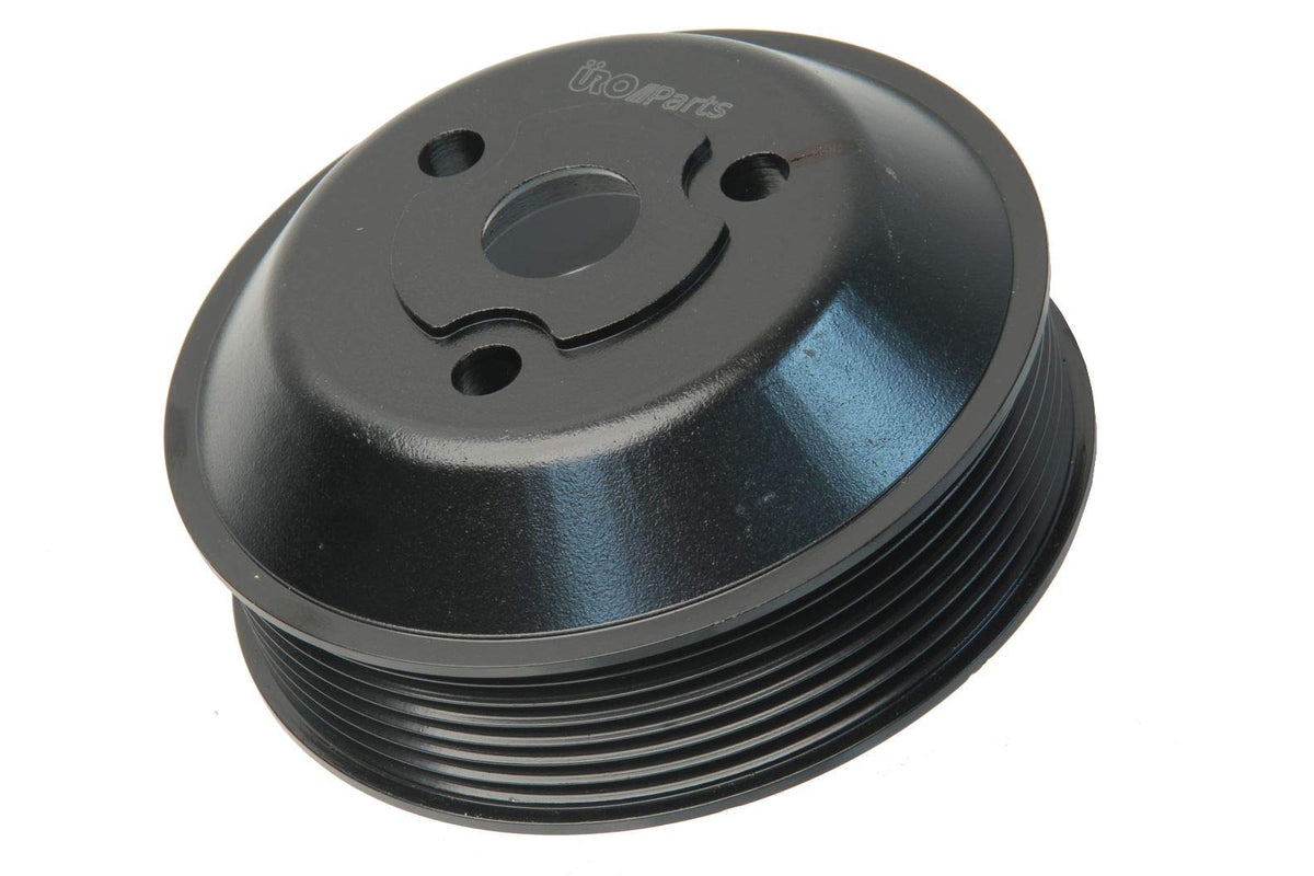 URO Parts 94810609101-PRM Water Pump Pulley, Aluminum vs OEM plastic