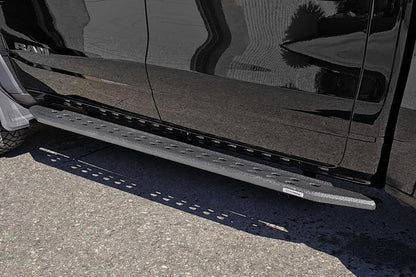 GO RHINO 69430687ST Go Rhino RB20 Slim Running Boards & Brackets | Galvanized Steel, Protective Bedliner Coating | 69430687ST | Fits 2019-2024 RAM 1500 Crew Cab Pickup (New Body Style Only. Excludes Classic Body Style)