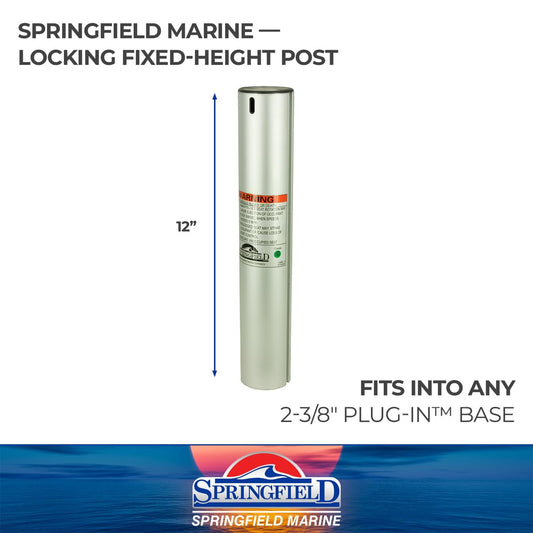 SPRINGFIELD 3300712 Springfield Marine 3300712 Plug-in Fixed Height Post - 12" Post Bulk,grey