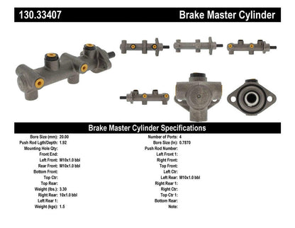 CENTRIC PARTS 130.33407 Centric 130.33407 Centric Premium Brake Master Cylinder