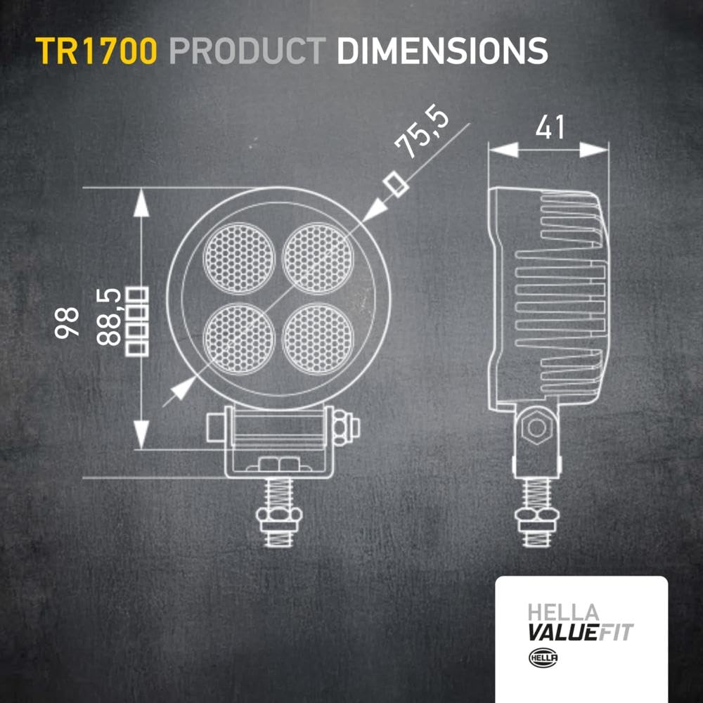 Hella 357111002 WORKLIGHT VALUEFIT TR1700 LED MV CR LT