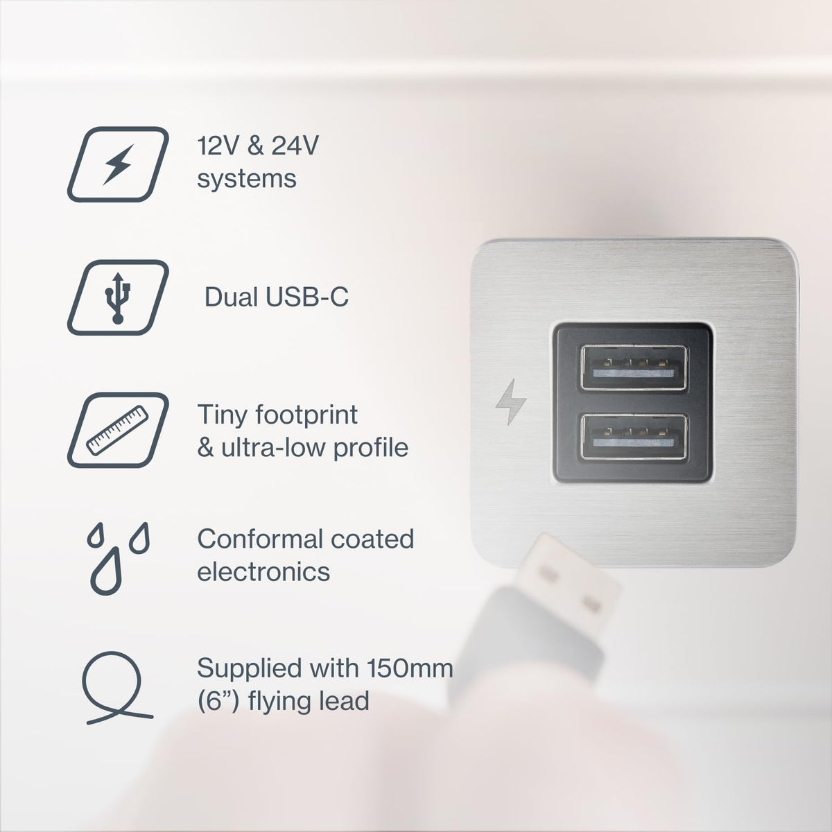 SCANSTRUT SC-TILE-21 Scanstrut SC-TILE-21 TILE - USB-C / USB-C INTERIORS CHAR