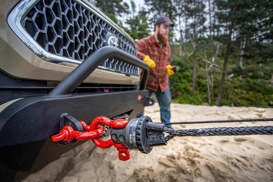 FACTOR 55 00015-04 Factor 55 00015-04 Prolink Original Shackle Mount Replaces Winch Hook with a Stronger Shackle D Ring Mount Max Load Rating 16,000 lb. Ideal for 4x4 Off Road Adventures - Black