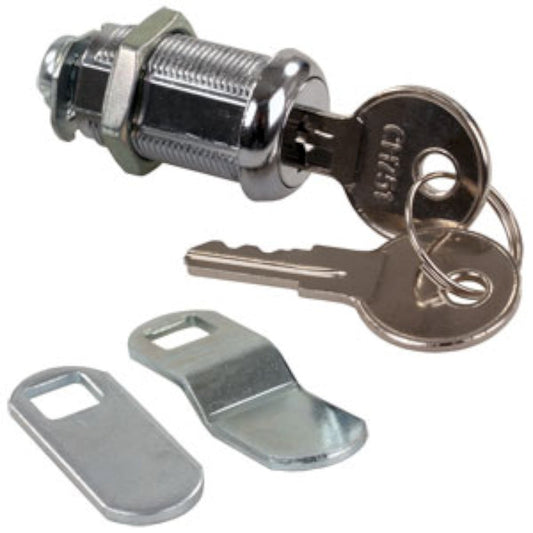 JR PRODUCTS 00325 JR Products 00325 Standard Compartment Door Key Lock - 1-1/8", Silver