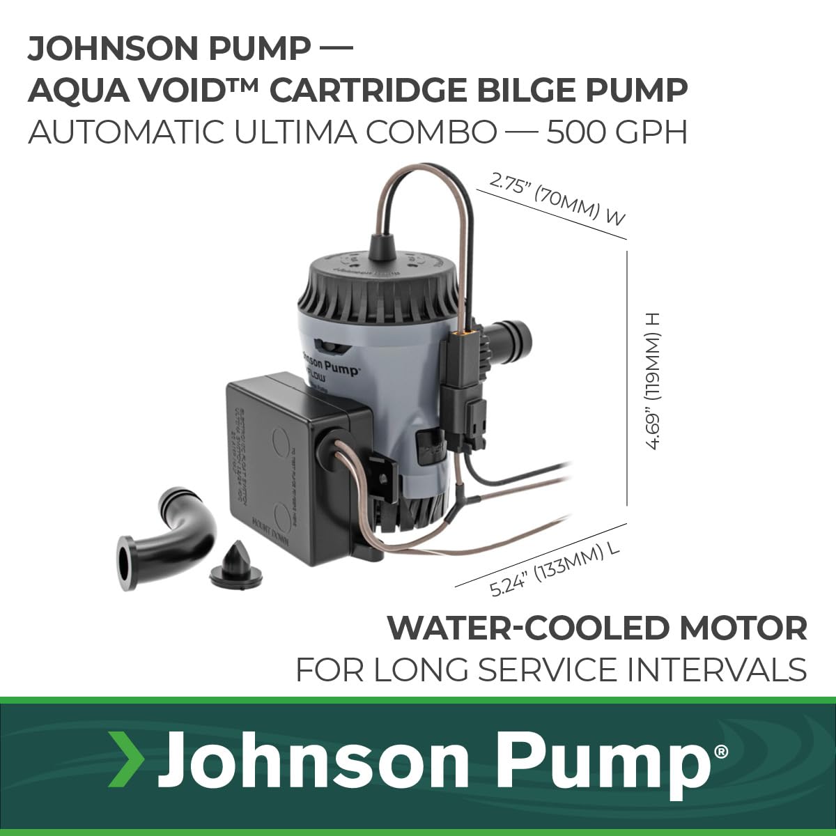 JOHNSON PUMP 10-13635-01 Johnson Pump 10-13635-01 Aqua Void Ultima Combo - 12V, 500 GPH