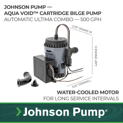 JOHNSON PUMP 10-13635-01 Johnson Pump 10-13635-01 Aqua Void Ultima Combo - 12V, 500 GPH
