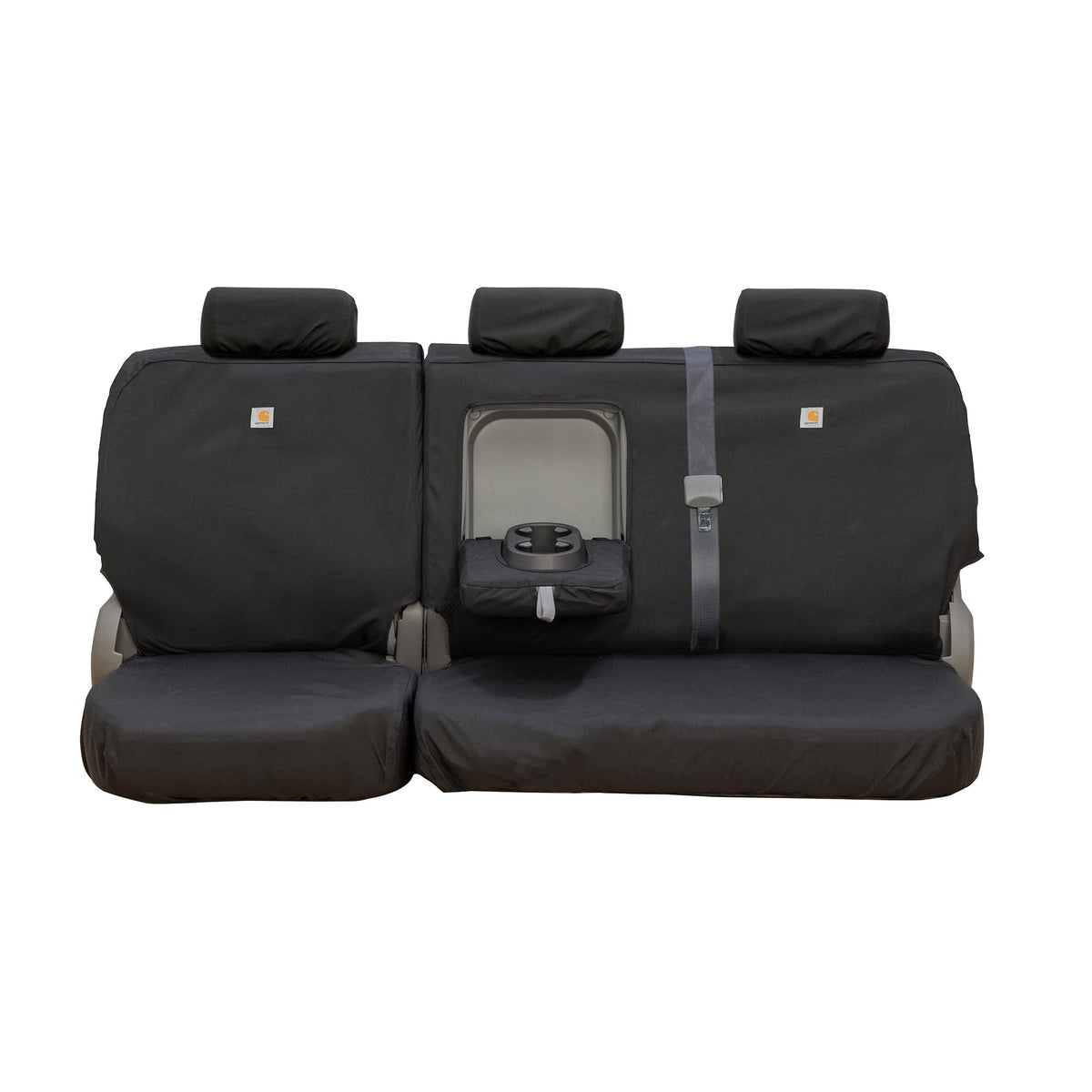 Covercraft SSC8486COBK Covercraft Carhartt Super Dux SeatSaver Custom Seat Covers – SSC8486COBK – 2nd Row 60/40 Bench Seat – Compatible with Select Chevrolet Silverado/GMC Sierra Crew Cab or Double Cab Models – Black
