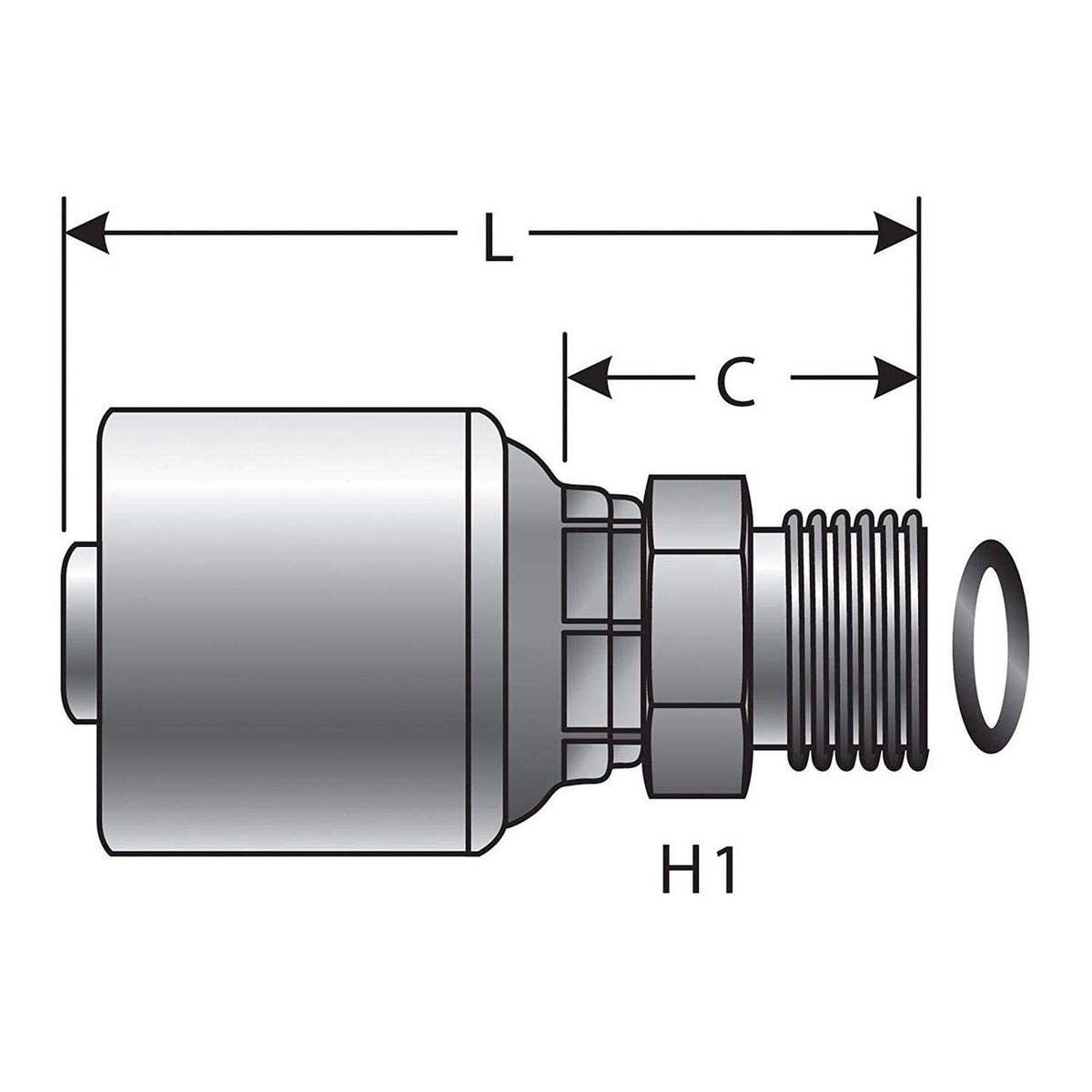 Gates G25225-0606 HYDRAULIC COUPLING-MEGACRIMP