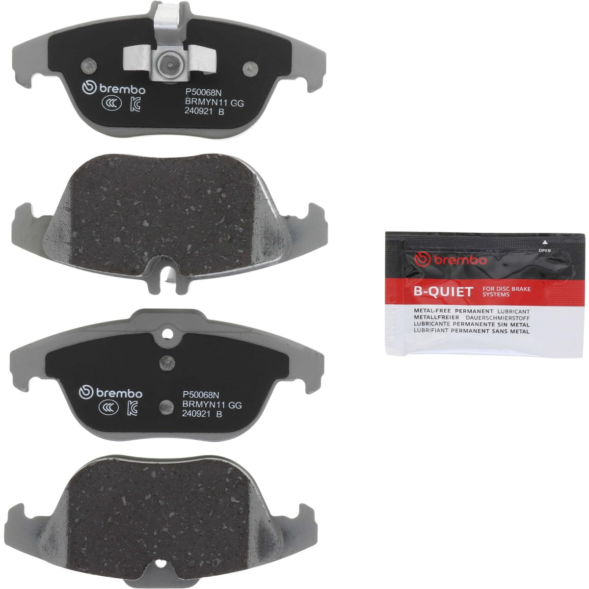 BREMBO P50068N Brembo P50068N Premium Ceramic Rear Disc Brake Pad Set MERCEDES-BENZ/MERCEDES-BENZ (BBDC) OE# A0054208120