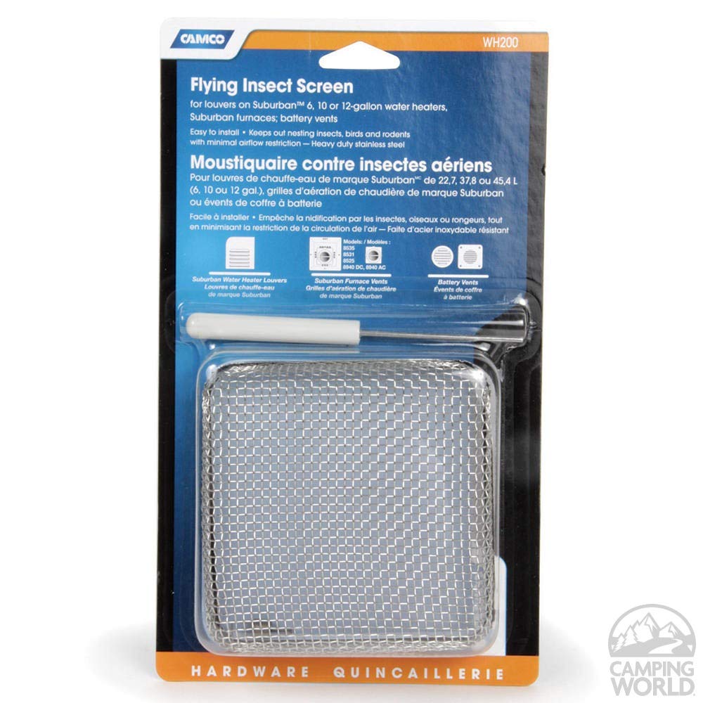 CAMCO 42150 Camco 42150 Flying Insect Screen - WH 200,4.5" X 4.5" X 1.3", White