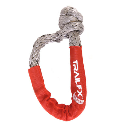 TRAILFX WA046 TrailFX Shackle Rope 7/16 Inch HMPE Synthetic Rope 7,500 Pound Working Load Limit 30,000 Pound Break Strength Red Single TrailFX WA046