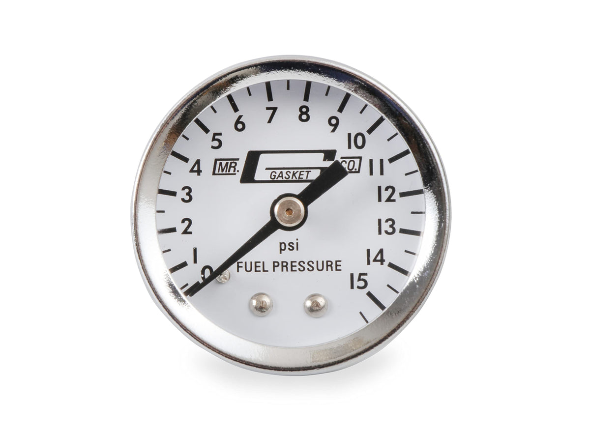 MR GASKET 1559 Mr. Gasket 1559 Fuel Line Kit with Gauge & Fittings - Chrome