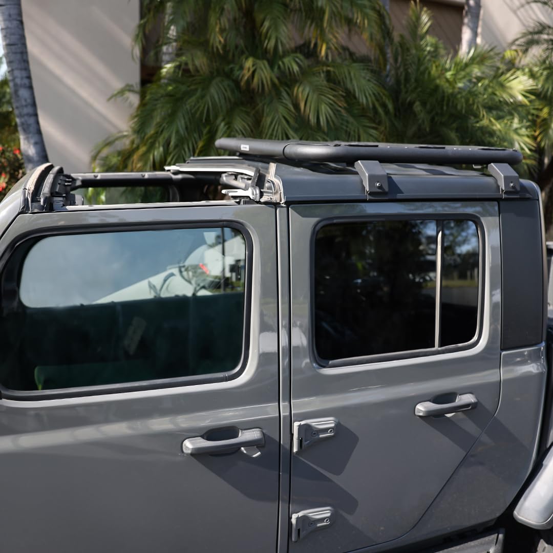 GO RHINO 5935035T Go Rhino SRM 500 Flat Platform Roof Rack & Clamps | Aluminum, Textured Black, L: 35" x W: 40" | 5935035T | Mounts to Most Cross Bars
