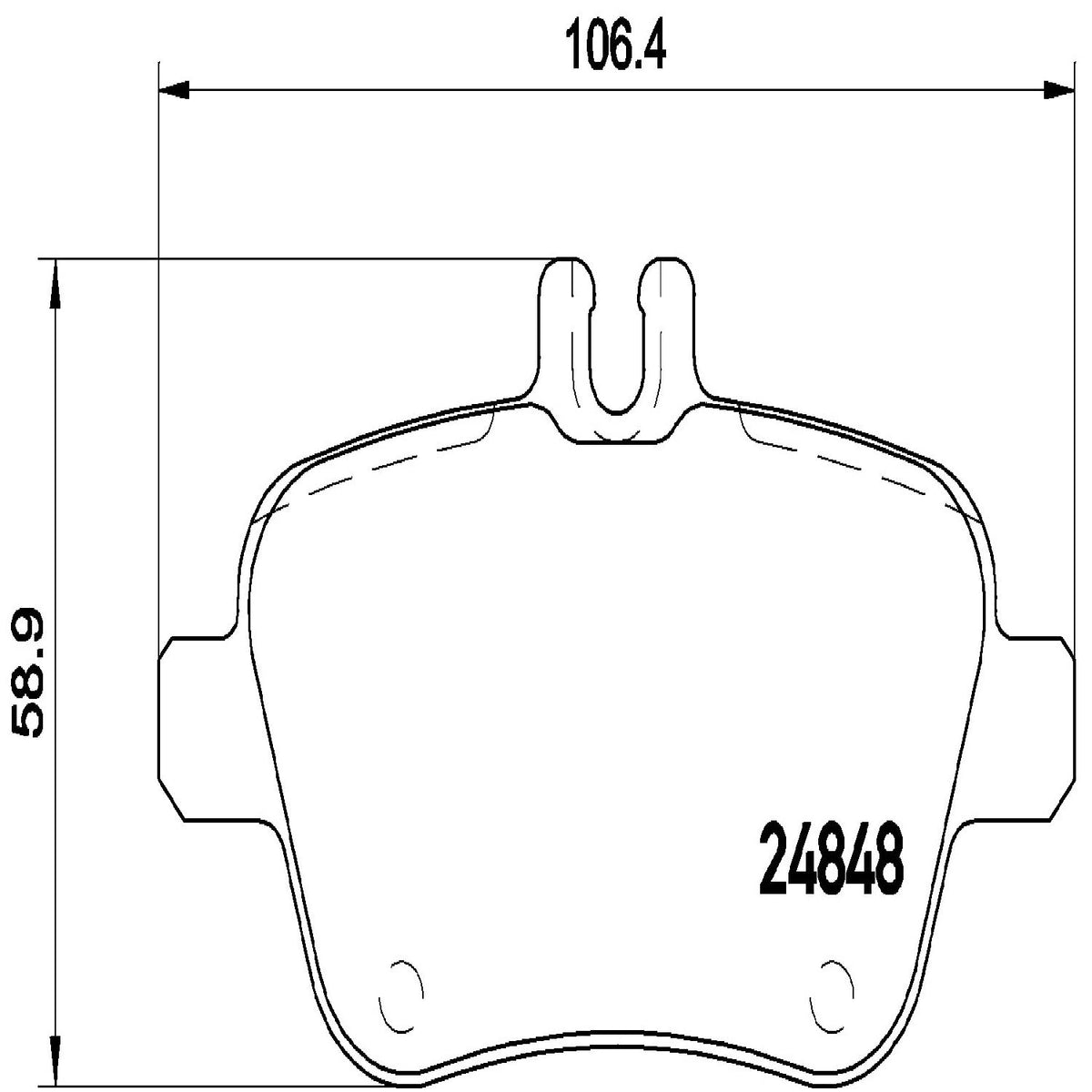 BREMBO P50091 Brembo P50091 Low-Met Rear Disc Brake Pad Set MERCEDES-BENZ OE# A0074209420