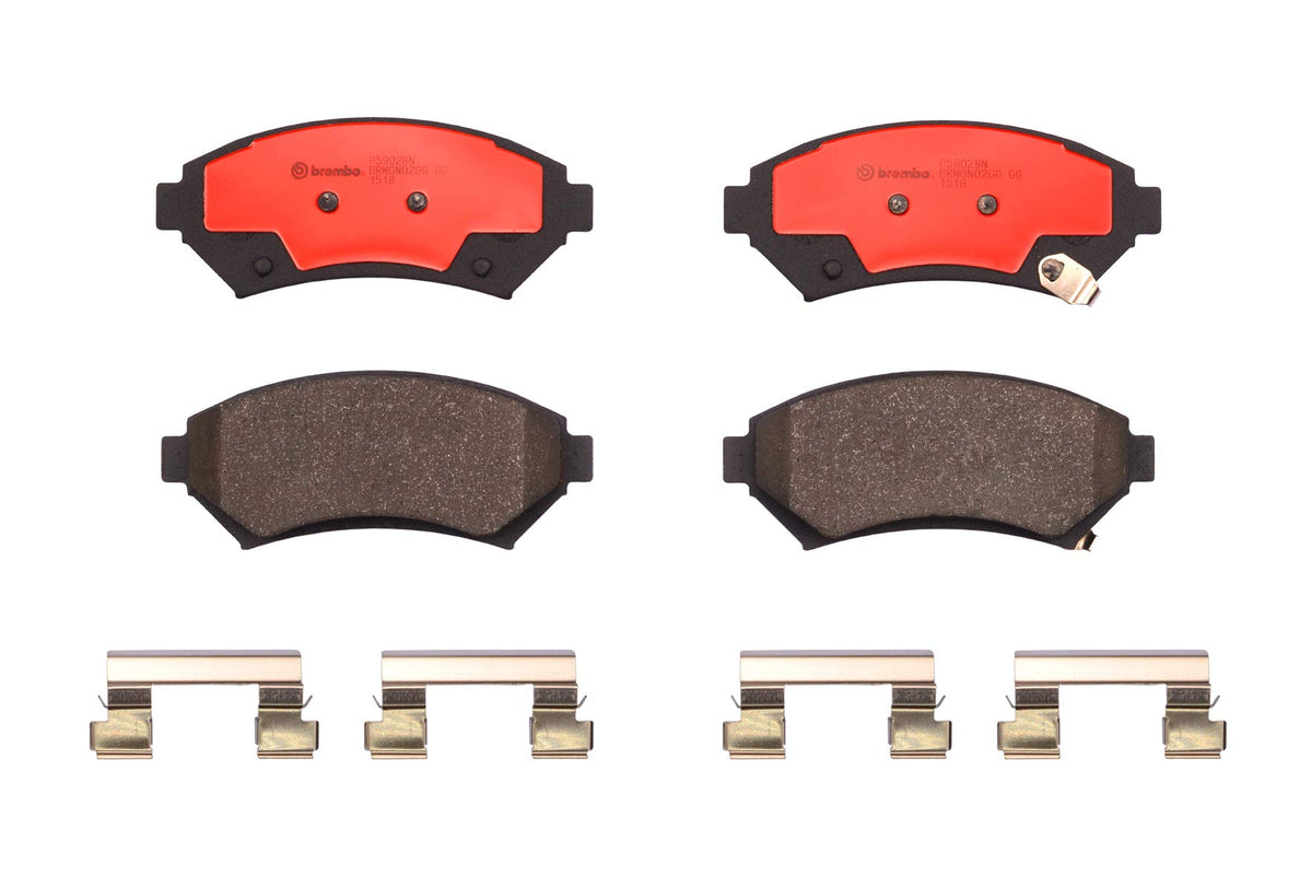 BREMBO P59028N Brembo P59028N Premium Ceramic Front Disc Brake Pad Set BUICK/BUICK (SGM)/CADILLAC/CHEVROLET/MEGA/OLDSMOBILE/OPEL/PONTIAC/VAUXHALL OE# 18045382