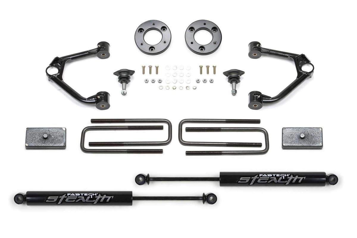 FABTECH K1152M Fabtech K1152M Ball Joint Control Arm Lift System 1.5 in. Lift w/Rear Stealth Shocks Ball Joint Control Arm Lift System