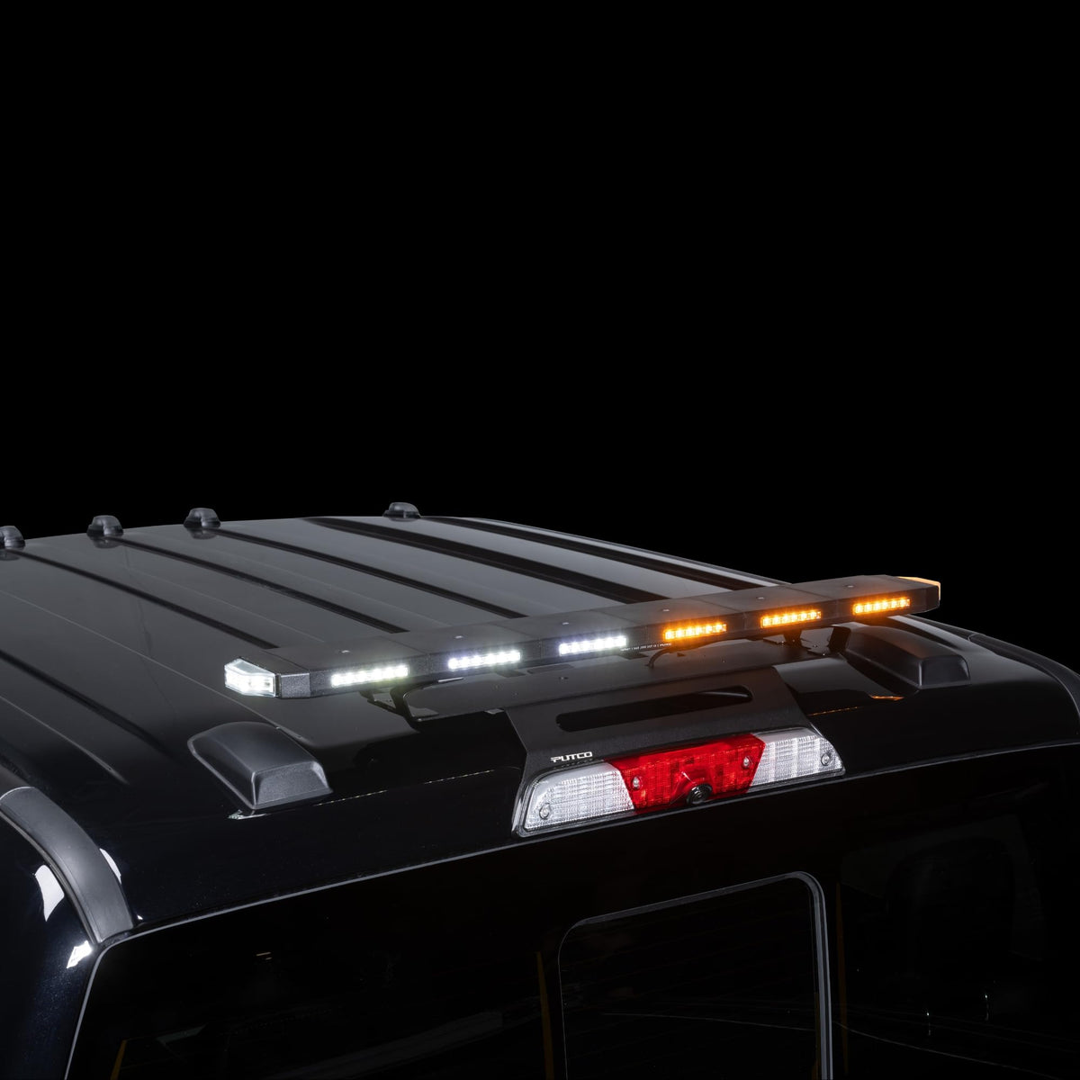 PUTCO 950236 Putco Tri-Hornet LED Stealth Rooftop Strobe Light Bar (Amber, White & Blue), 36" Tri Color Strobe Light