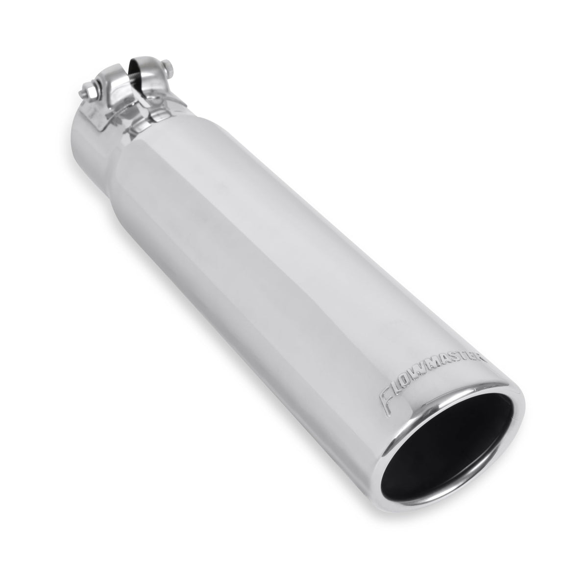 FLOWMASTER 15361 Flowmaster 15361 Exhaust Tip - 3.00 in. Rolled Angle Polished SS fits 2.50 in. Tubing - Clamp On