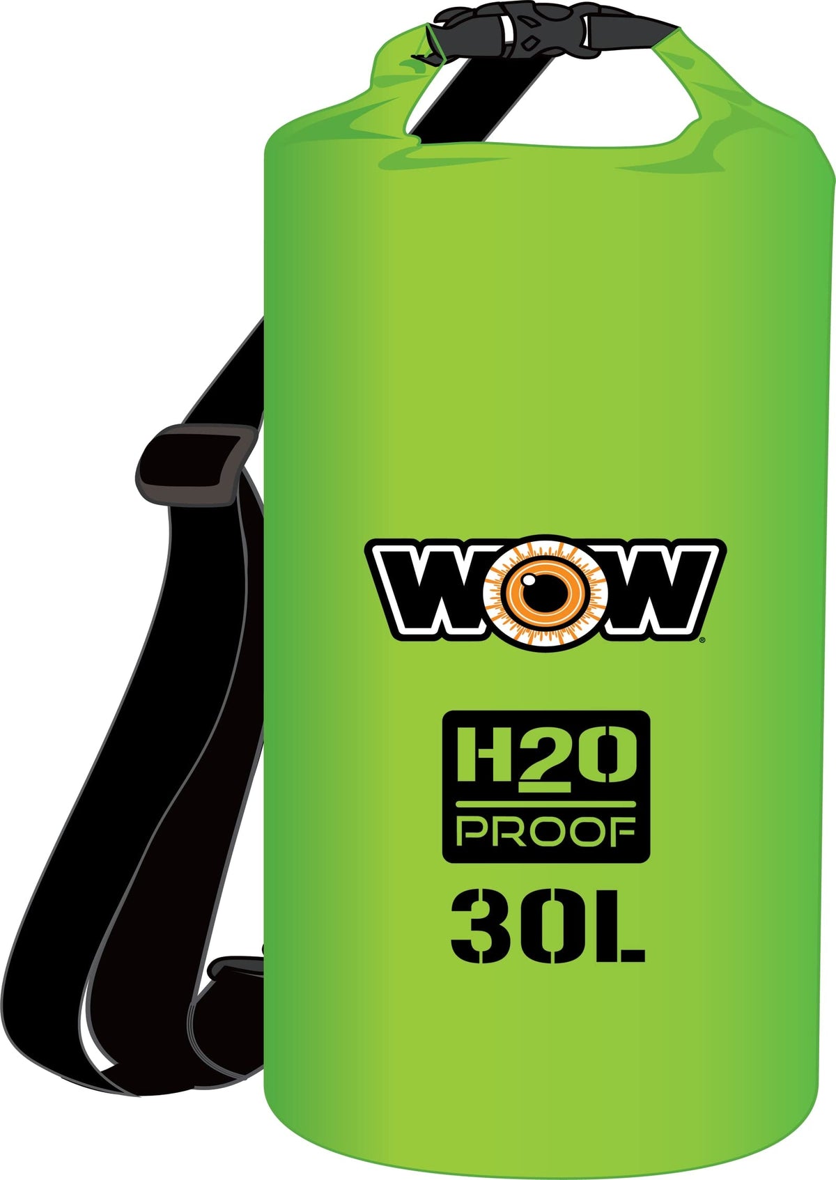 WOW SPORTS 18-5090G WOW Sports H2O Proof Dry bag 100% Waterproof Functional Internal Phone Pocket, 30 L, Green