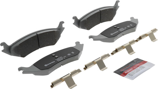 BREMBO P18010N Brembo P18010N Premium Ceramic Rear Disc Brake Pad Set CHRYSLER/DODGE/RAM OE# 05093706AA
