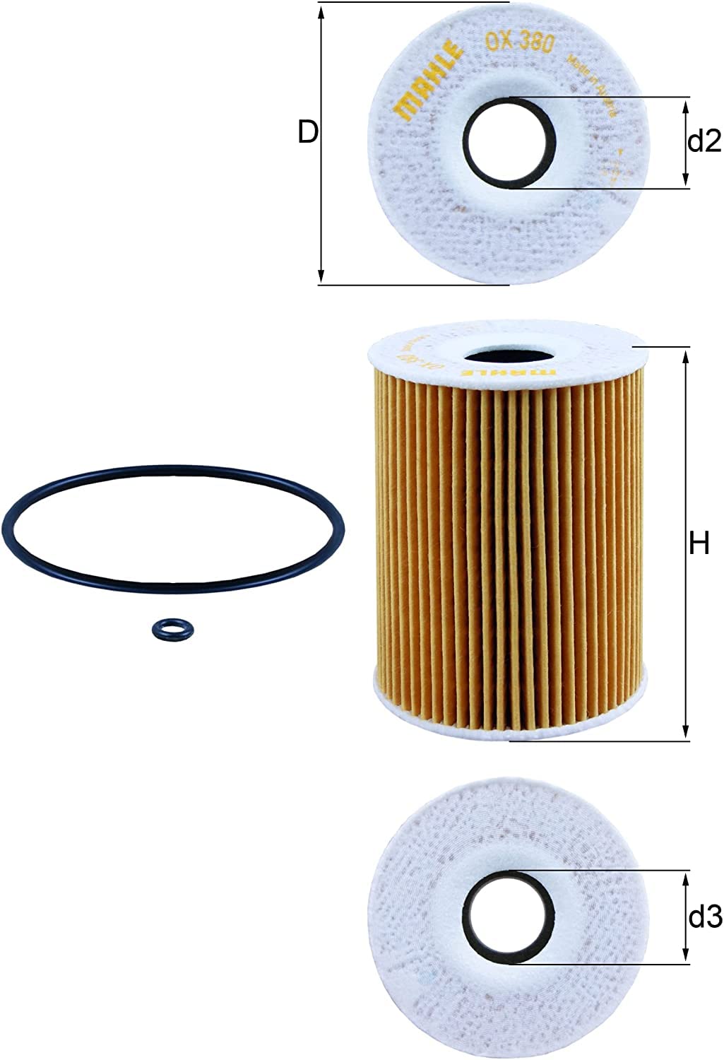 MAHLE OX380D Mahle OX380D OIL FILTER