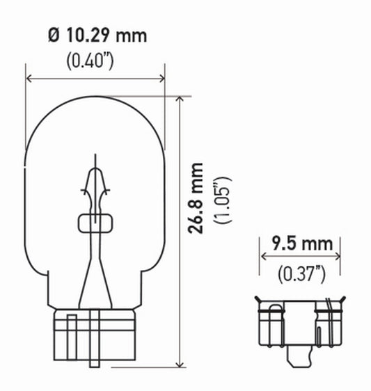HELLA 2845 HELLA 2845 24V 5W Standard Miniature Replacement Navigation and Interior Light Bulb