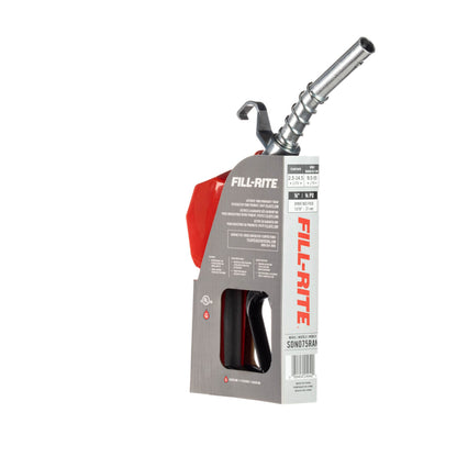 FILL RITE SDN075RAN Fill-Rite SDN075RAN ¾" 3 to 15 GPM Automatic Standard Duty Fuel Transfer Nozzle, Red - For Gasoline, Diesel, Biodiesel up to B20, E15 & Kerosene