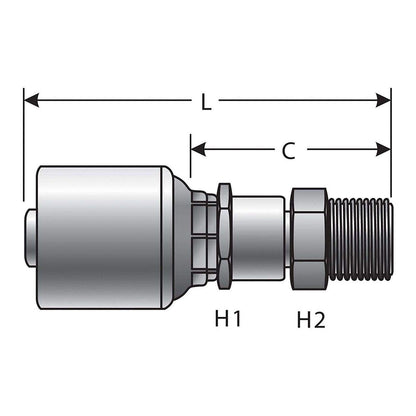 Gates G25500-0404 HYDRAULIC COUPLING-MEGACRIMP