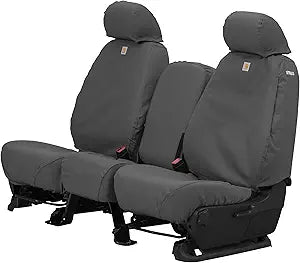 Covercraft Carhartt SeatSaver Custom Seat Covers for 2019-2026 Chevrolet Silverado/GMC Sierra 1500, 2020-2026 2500/3500-1st Row 40/20/40 Bench Seat, Duck Weave Gravel