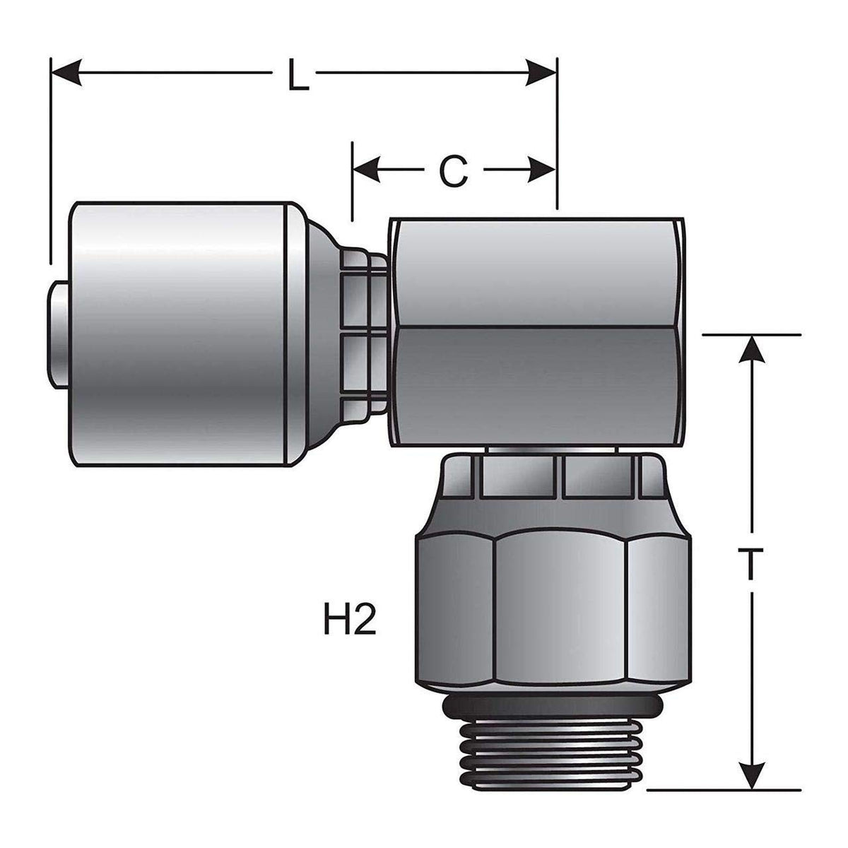Gates G25123-0606 HYDRAULIC COUPLING-MEGACRIMP