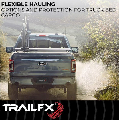 TRAILFX TFX6001 TrailFX TFX6001 Hard Retractable Tonneau Cover Fits 2020-2021 Chevrolet Silverado 1500 Manual Retractable with Key Lock Black Matte Powder Coated Aluminum Top Rail Mount with T-Slot Rails