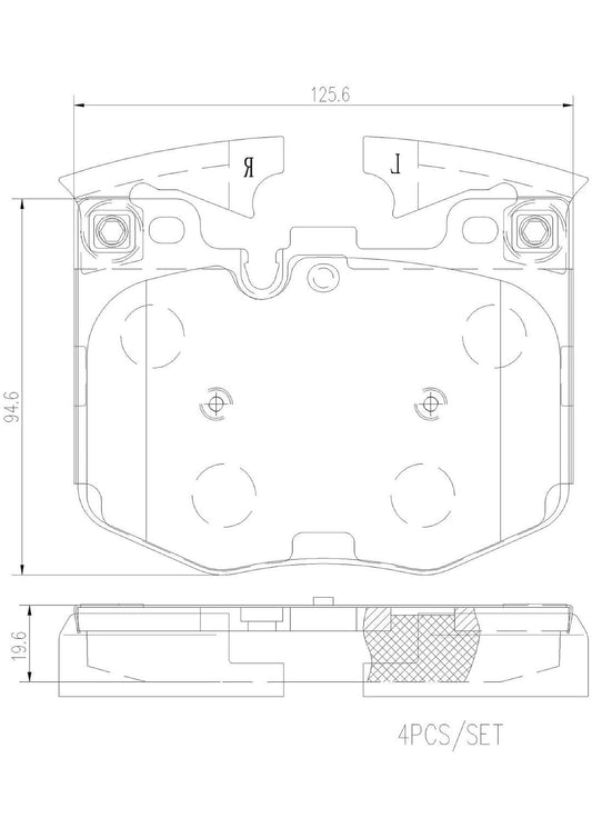 BREMBO P06099N Brembo P06099N Premium Ceramic Front Disc Brake Pad Set BMW OE# 34116888458