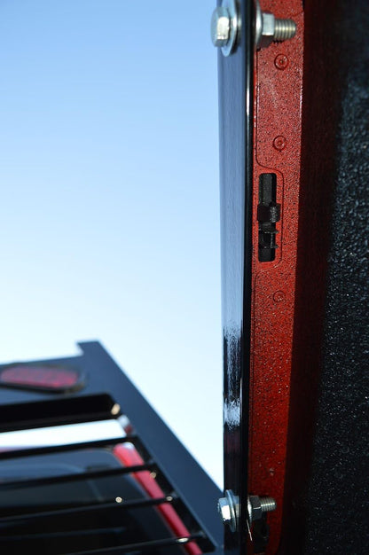 CATTLEMAN FR210LBO Cattleman HD FR210LBO Headache Rack Fits Ford F-250/F-350/F-450/F-550 Super Duty 1999-2016 Half Louvered Powder Coated Black Steel Light Cutout
