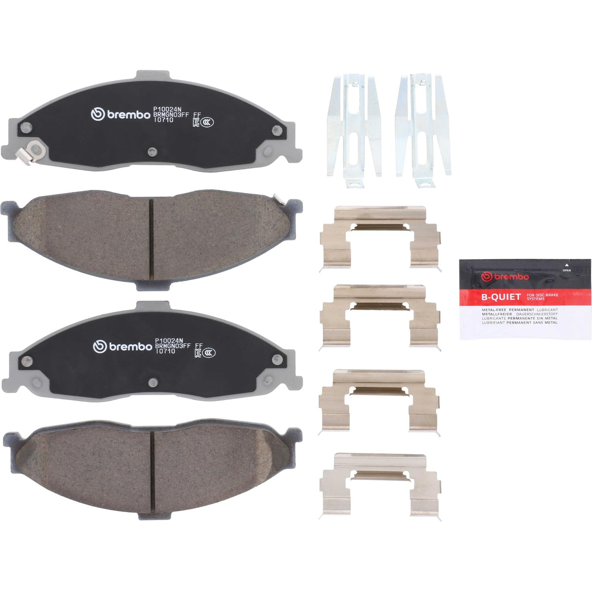 BREMBO P10024N Brembo P10024N Premium Ceramic Front Disc Brake Pad Set CHEVROLET OE# 12519999