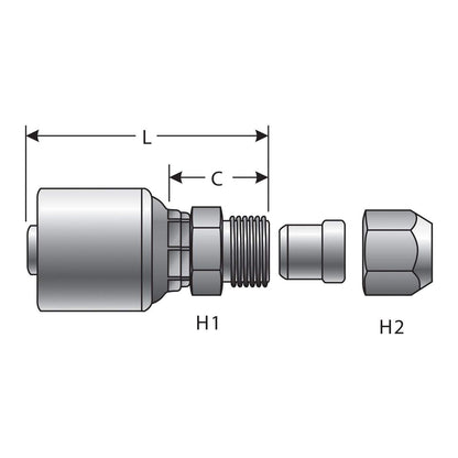 Gates G25510-0604 HYDRAULIC COUPLING-MEGACRIMP