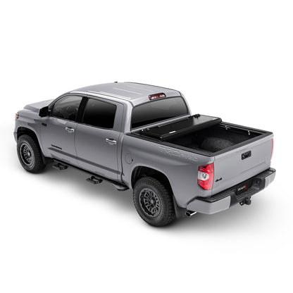 TRAILFX TFX8015 TrailFX TFX8015 HF3 Hard Tri-Fold Truck Bed Tonneau Cover Fits 2024-2025 Toyota Tundra 5.5 Foot Bed Gloss Black Aluminum Low Profile Lockable 3-Panel Folding Design