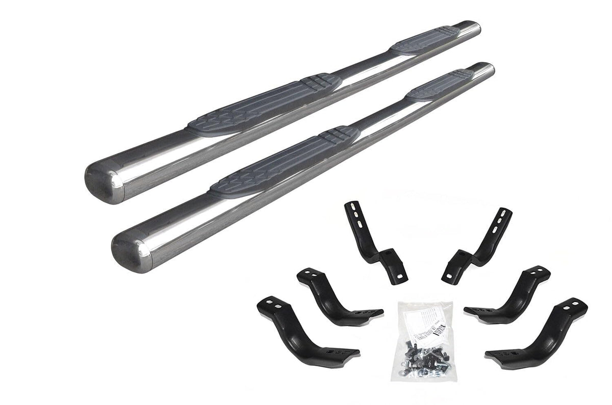 GO RHINO 104443580PS Go Rhino 4" Oval 1000 Series Sidesteps & Brackets | Stainless Steel, Polished | 104443580PS | Fits 2022-2024 Toyota Tundra Double Cab Pickup