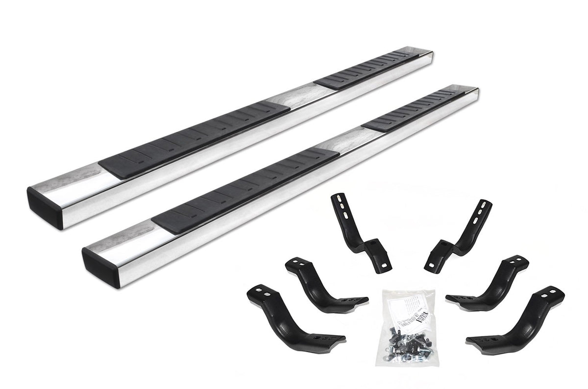 GO RHINO 6862404780PS Go Rhino 6" OE Xtreme II Sidesteps & Brackets | Stainless Steel, Polished | 6862404780PS | Fits 2019 - 2025 Chevrolet Silverado & GMC Sierra Double Cab (See description)