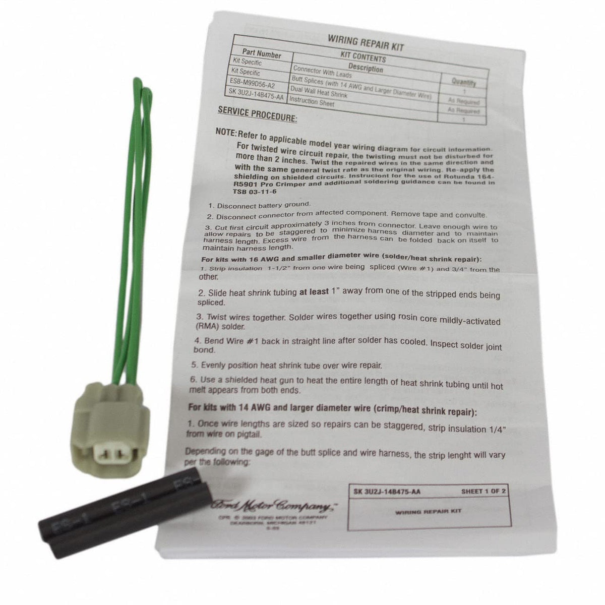 Motorcraft WPT1116 Wire Asy (P