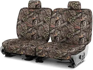 Covercraft Mossy Oak Camo Carhartt SeatSaver Custom Seat Covers — Fits 2011-2018 Ram 1500, 2019-2024 1500 Classic, 2011-2024 2500/3500 — 2nd Row Solid Bench Seat, Break-Up Country