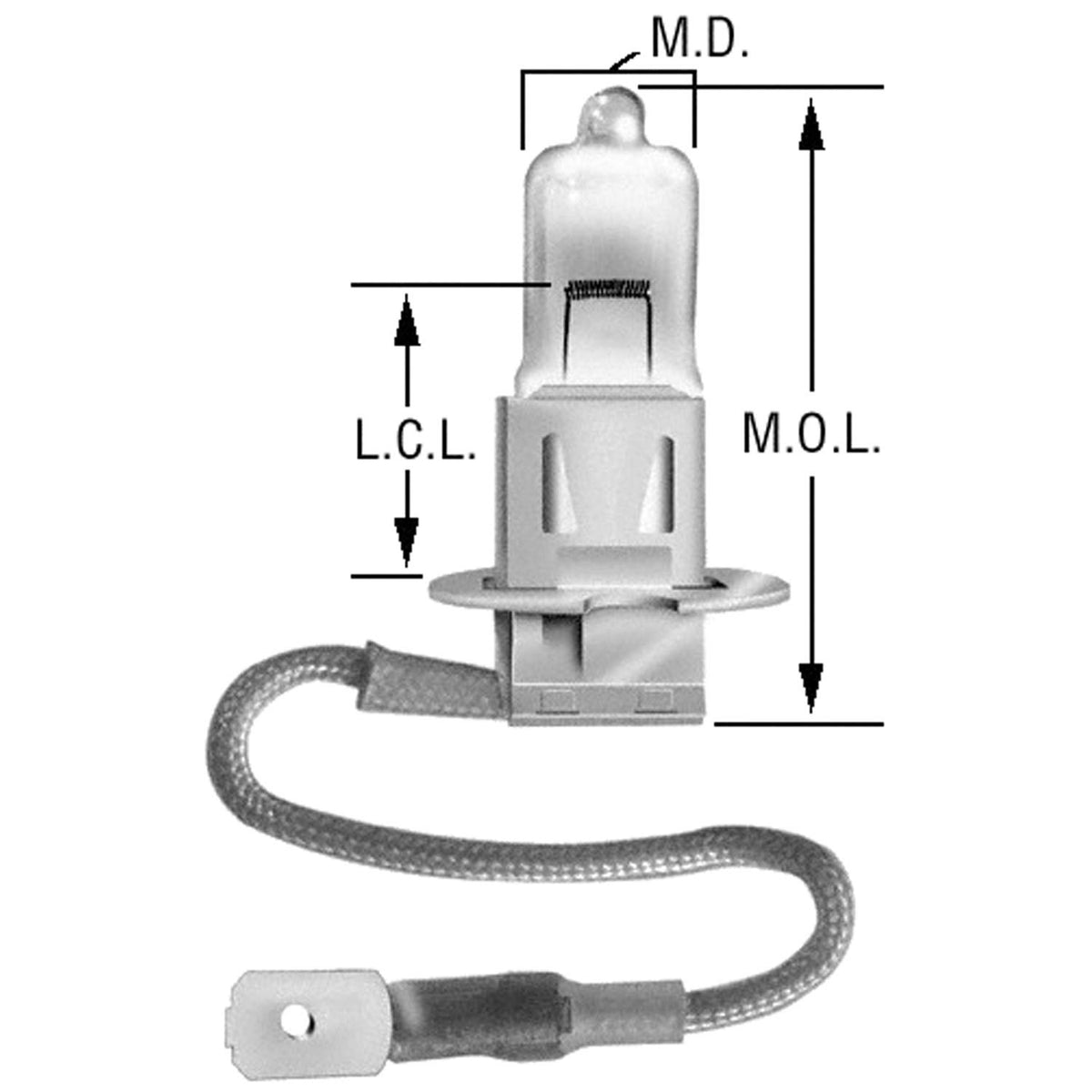 WAGNER BP1210/H3 Wagner Lighting BP1210/H3 Multi-Purpose Light Bulb Card of 1