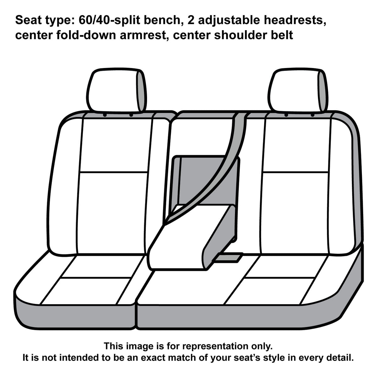 Covercraft SSC8375CAGY Covercraft-SSC8375CAGY Carhartt SeatSaver Second Row Custom Fit Seat Cover for Select Chevrolet/GMC Models - Duck Weave (Gravel)