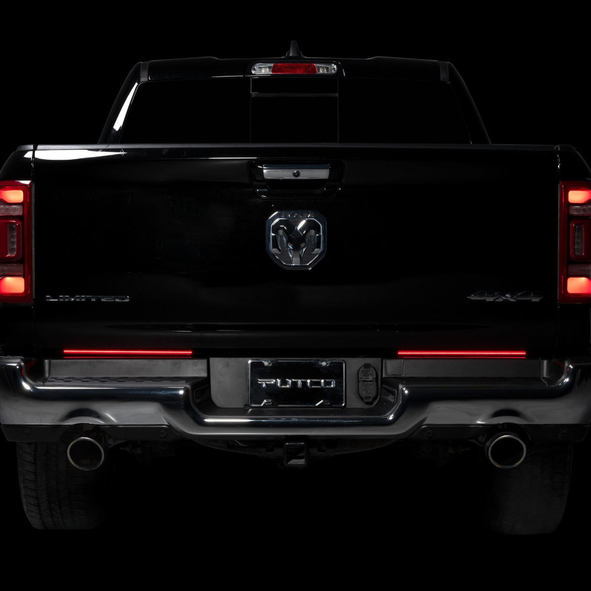 Putco 9201018-04 Putco 18" Pair Blade LED Tailgate Light Bar Red/White LEDs & Plug-N-Play Quick Connect Harness - Fits Jeep Wrangler 2007-2027 / Ram Truck 2019-2024