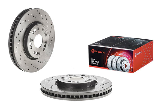 BREMBO 0984021XC02 Brembo 09.8402.1X Xtra UV Coated vented drilled Front Brake Rotor HONGQI/LEXUS/TOYOTA OE# 4351253020