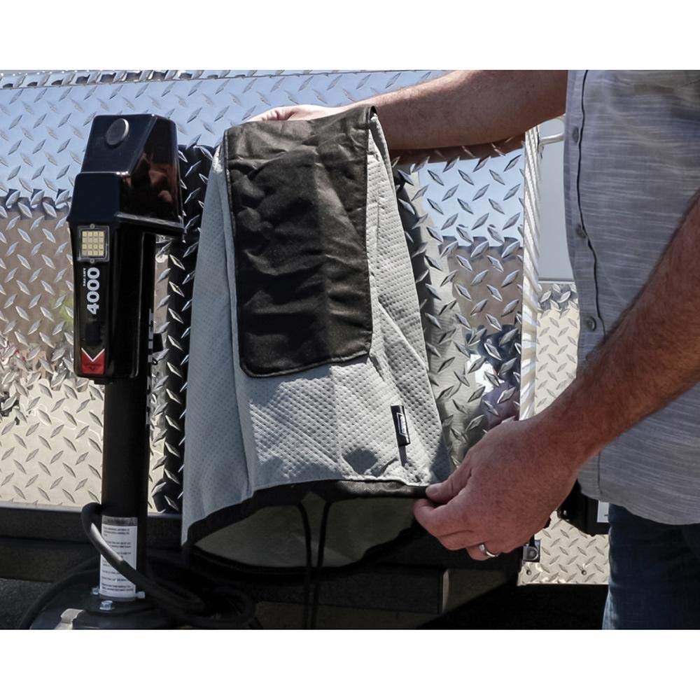 CAMCO 48356 Camco EAZ-Lift Electric Tongue Jack Head Cover - Features 3 Layers of Water-Resilient Breathable Material & Adjustable Drawstring Closure - Measures 18” (H) x 7.5” (W) x 8.5” (L) (48356)