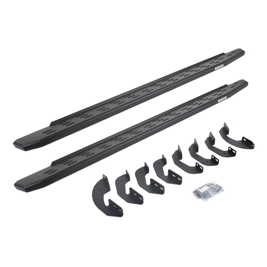 GO RHINO 69641580PC Go Rhino RB30 Running Boards & Brackets | Galvanized Steel, Textured Black | 69641580PC | Fits 2007-2021 Toyota Tundra Double Cab