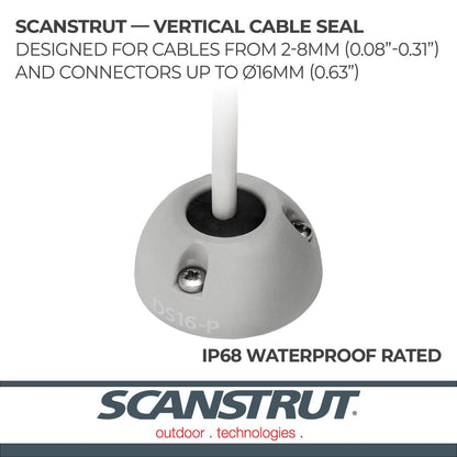 SCANSTRUT DS16-P Scanstrut DS16-P Mini Cable Seal for Connectors to 0.63" and Cables 0.08"-0.35" - Plastic