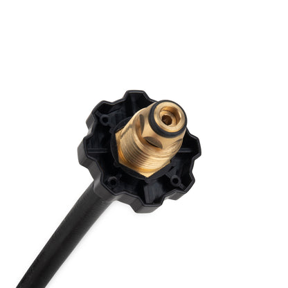 CAMCO 59035 Camco Olympian 12-Foot RV Propane Supply Hose - Built-In Excess Flow Protection - Connects Motorhome to 20/30 lb Propane Tank - Soft-Nose POL x 1/4-Inch Inverted Flare (59035)