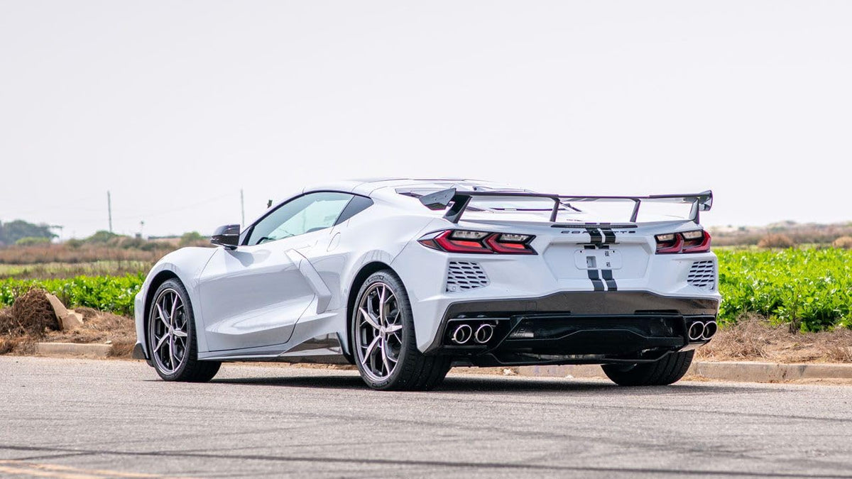 BORLA 140839 Borla 2020 Chevrolet Corvette C8 6.2L ATAK 3in Exhaust System Dual Round A/C Tips 4inx 4.75in